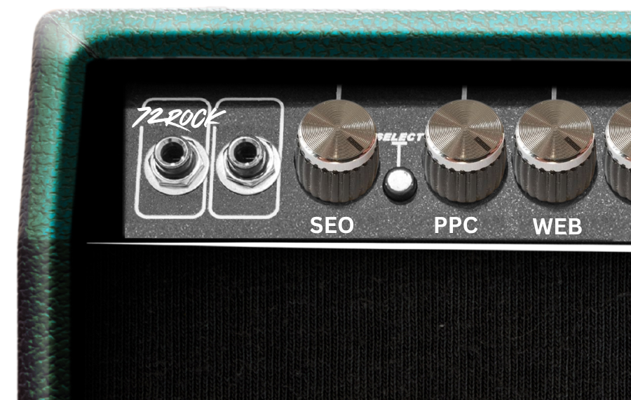 72ROCK - Digital Marketing Guitar Amp Logo